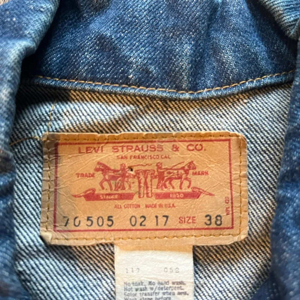 Vintage Levi's 70's 70505 0217 Type III Trucker Jacket Small e Sz 38 Made in USA - Picture 7 of 15